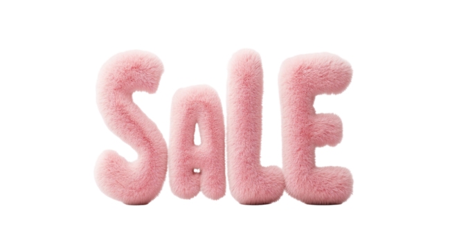 Playful Pink Text Promoting a Creative Sale Event on a Black Background, Evoking Excitement and Engagement in Shoppers