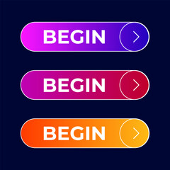 button Begin gradient set vector
Vector set gradient button