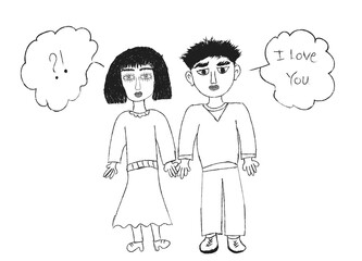 a couple holding hands 