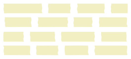 Adhesive tape. Sticky tape set. Vector