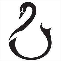 Fototapeta premium Elegant Swan Logo Vector in Silhouette Style – Graceful Bird Symbol Design for Luxury Branding, Beauty Products, Spa, Wedding, Fashion, Nature, and Minimalist Business Themes