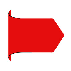 Red label-tag template. Banner Vector illustration
