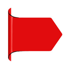 Red label-tag template. Banner Vector illustration