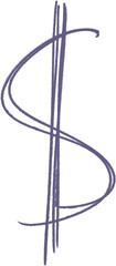Minimalist Dollar Sign, Hand Drawn Marker Doodle,
Scribbled Dollar Symbol, Simple Marker Line Art