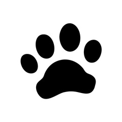 Dog paw print . Paw icon.