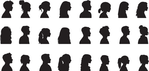Diverse Portrait Silhouettes