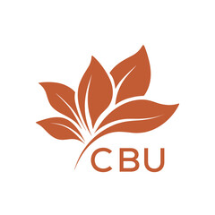 CBU Elegant Minimal Leaf Logo Design , CBU Later Logo, Clean Botanical Logo Design, Eco Friendly Business Logo Vector.
