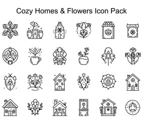 Cozy Homes & Flowers Icon Pack