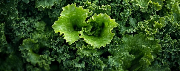 Close-up of green lettuce in a hydroponic farm background, Generative AI