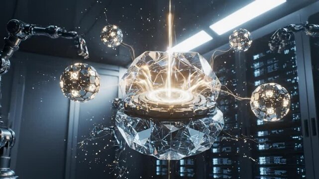 Levitating Crystalline AI Hub: Golden Neural Waves in Corporate Subspace Vault