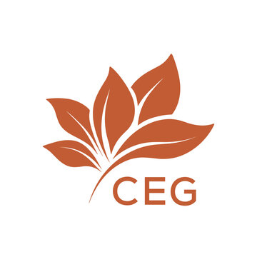 CEG Elegant Minimal Leaf Logo Design , CEG Later Logo, Clean Botanical Logo Design, Eco Friendly Business Logo Vector.
