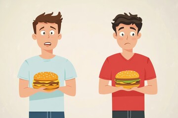 People rejecting to eat fast food for better health, Generative AI