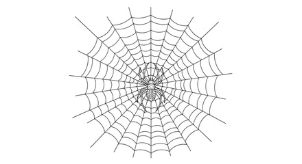Obraz premium Intricate web design demonstrating delicate symmetry and natural engineering in action