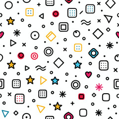 Abstract geometric pattern with various shapes