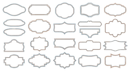 Fototapeta premium Collection of ornate decorative border frames for design projects