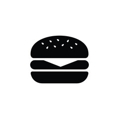 Cheese burger icons in black line and filled versions