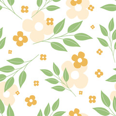floral seamless pattern in pastel colors