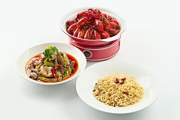 Summer food stalls seafood meal set