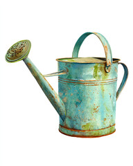 watering can watercolor illustration on white