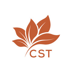 CST Elegant Minimal Leaf Logo Design , CST Later Logo, Clean Botanical Logo Design, Eco Friendly Business Logo Vector.

