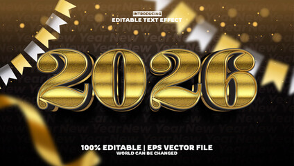 2026 new year editable text effect in modern trend style