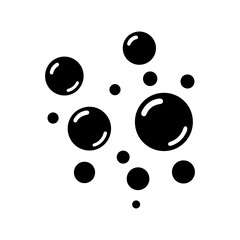 Bubbles silhouette vector flat illustration design.