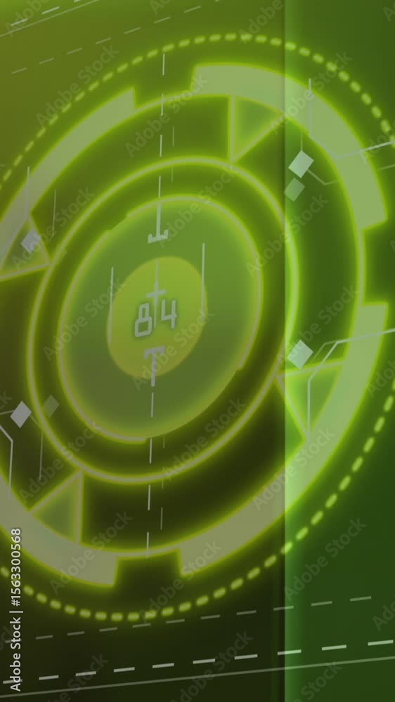 Poster animation of scope scanning with data processing over server room