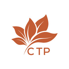 CTP Elegant Minimal Leaf Logo Design , CTP Later Logo, Clean Botanical Logo Design, Eco Friendly Business Logo Vector.
