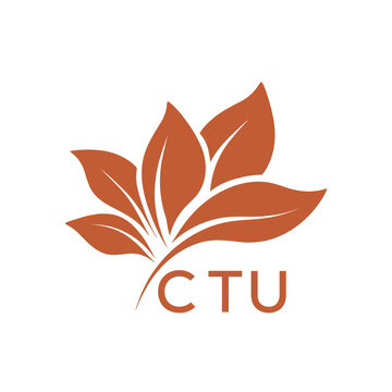 CTU Elegant Minimal Leaf Logo Design , CTU Later Logo, Clean Botanical Logo Design, Eco Friendly Business Logo Vector.
