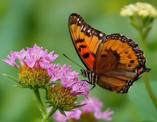 Obraz premium butterfly on flower, butterfly on flower HD 8K wallpaper Stock Photographic Image