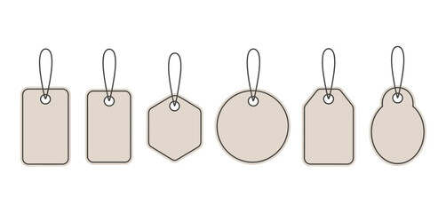 Blank Hanging Tags in Different Shapes