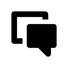 Naklejka premium comment bubbles feedback conversation icon 