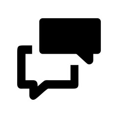 Fototapeta premium comment bubbles feedback silhouette icon 