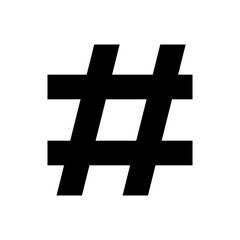 Obraz premium hashtag trend social icon 