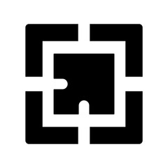 Fototapeta premium maze strategy planning vector icon 