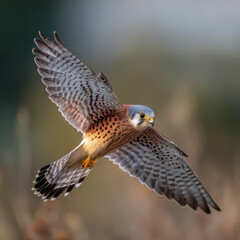 Fototapeta premium Falcon in Flight: High-Resolution Bird in Motion