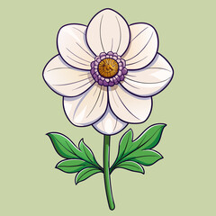 vector illustration of a pink flower