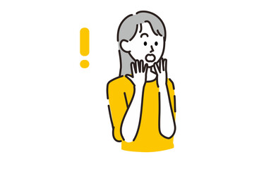 驚いている女性