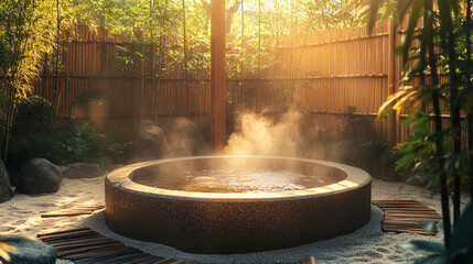 boiling water in a garden