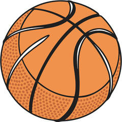 Basketball Ball Isolated on White Background Vector Illustration