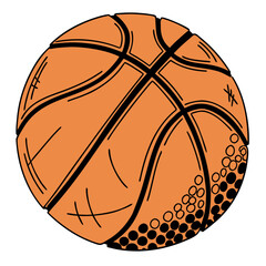 Basketball Ball Isolated on White Background Vector Illustration