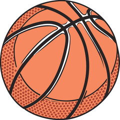 Basketball Ball Isolated on White Background Vector Illustration