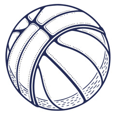 Volleyball Ball Isolated on White Background Vector Illustration

