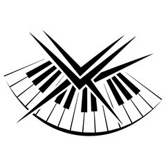 Abstract Piano Keyboard Vector Design 3