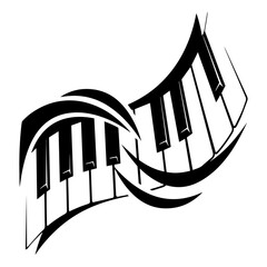 Abstract Piano Keyboard Vector Design 2