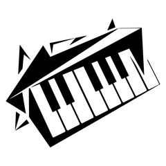 Abstract Piano Keyboard Vector Design 4