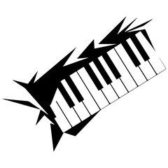 Abstract Piano Keyboard Vector Design 6