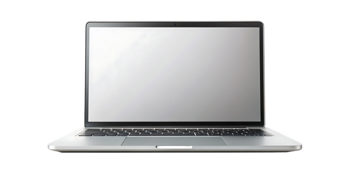 laptop mock up wit isolated on white background PNG , AI GENERATED