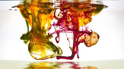 Abstract ink mixing in water