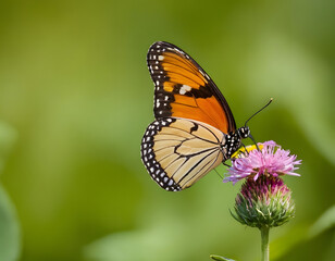 Fototapeta premium butterfly on flower, butterfly on flower HD 8K wallpaper Stock Photographic Image